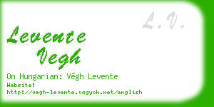 levente vegh business card