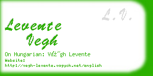 levente vegh business card